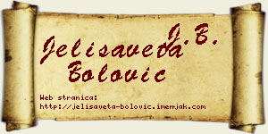 Jelisaveta Bolović vizit kartica
